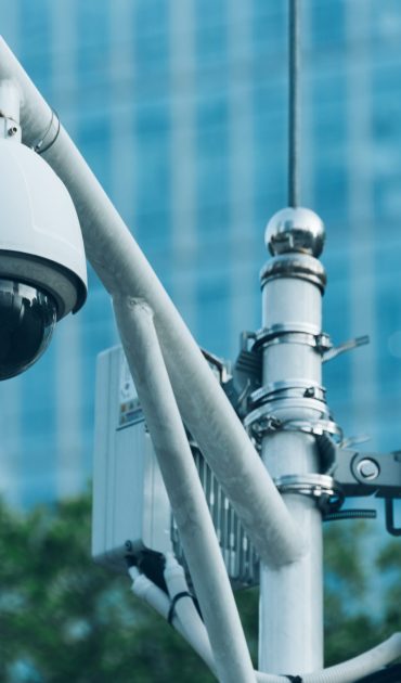 CCTV security camera in city of China.